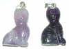 Amethyst cat pendants